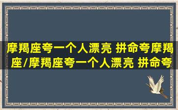 摩羯座夸一个人漂亮 拼命夸摩羯座/摩羯座夸一个人漂亮 拼命夸摩羯座-我的网站